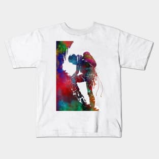 Mountaineer climbing sport art #mountaineer #climbing #sport Kids T-Shirt